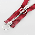 Miniatyrbild 1 av 5: 5# 70/90cm Metall Dragkedja Dubbel Slider Rund Ring Dragkedja För DIY Sömnad Kläder wine red 70cm