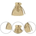 Miniatyrbillede 3 af 5: 100 stk. Juteposer 7x9cm, Genanvendelige Gaveposer, Juteposer med Snøre til Smykker Gave Fødselsdagsfest Jul Bryllup DIY - Khaki
