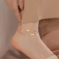 Pikkukuva 4 / 5: Kullatut nilkkakorut naisille Boho Beach Cubic Zirconia Gold Link Chain Jalkakoru Korut