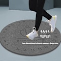 Miniatyrbillede 3 af 5: Sjippetovsmåtte Træning Sjippetovsmåtte Rund Træningsmåtte Til Absorbering & Tovstabilitet 60X60X0.8CM