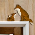 Miniatyrbillede 1 af 5: Træhåndværk Dørplade Hjørne Dekoration Trækunst Statue Dekoration Træhåndværk Ornament Julepynt