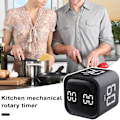Miniatyrbillede 4 af 5: Produktivitets-Terning Timer med Tyngdekraftsensor, Vendbar LED-Skærm, 4 Forudindstillede Tider, Dobbelt Tilstande, Tidsstyring, Nedtælling, Madlavning, Studie, Mini Digital Tid Black