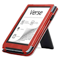 Miniatyrbillede 3 af 5: E-læseretui med kickstand til PocketBook Verse PB629, PU-læder tabletcover med automatisk vækning/dvale Red