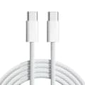 3 meter laddare kompatibel med Samsung iPhone - Snabbladdare - USB-C laddare - Kabel Vit