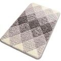 Miniatyrbillede 1 af 5: Bade Måtte Skridsikker Absorberende Brusebad Badeværelse Tæppe Flocking Smoky gray 50*80cm
