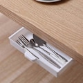 Miniatyrbild 3 av 5: Självhäftande Underbordslåda Skrivbords Hållare Dold Penna Kontorsmaterial Organizer Black