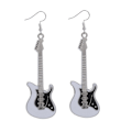 Miniatyrbilde 1 av 5: Gitar Musikk Instrument Ørepynt Subkultur 90-tallet Jente Y2k Smykker For Kvinner White