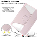 Miniatyrbild 5 av 5: För Samsung Galaxy Tab A9+ 360° Rotation Transparent Smart Läderfodral med Tangentbord S20241230512 Pink