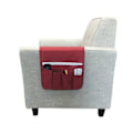 Miniatyrbilde 2 av 5: Armlenestopp Organiser TV-fjernkontrollholder - 5 lomme Caddy for sofa, lenestol Grey