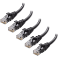 Pikkukuva 1 / 7: 5-pakkaus 10 Gbps:n Snagless lyhyt Cat6 Ethernet-kaapeli (Cat6-kaapeli, Cat 6 -kaapeli)