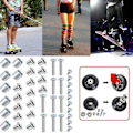 Miniatyrbillede 3 af 5: Inline Skate Aksel Afstandsstykke Skrue, Skate Hjul Leje Afstandsstykke, Rulle Skate Udskiftningsdele Med Aksel &