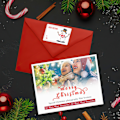 Miniatyrbilde 5 av 5: Rektangulære God Jul-klistremerker Julegaveforsegling Klistremerker Pac