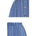 Pikkukuva 5 / 5: Naisten vähäjousto farkkukangas A-linjainen hame 14 Pit Stretch Corduroy polvipituinen midi-hame mini S-2xl P202 Style3 XL