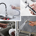 Miniatyrbilde 6 av 7: Håndholdt bidet sprayhode i rustfritt stål, bidet dusjhode trykkvann pistol spyler dyse for bad eller toalett