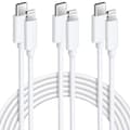 iPhone Snabbladdningskabel 3-Pack 2M USB C till Lightning-kabel [MFi-certifierad] Ny iPhone-kabel Kompatibel med iPhone 14 13 12 11 Pro Max X XS