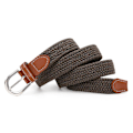 Miniatyrbillede 1 af 4: Elastisk stof flettet bælte, slidstærkt strækvævet bælte til unisex mænd/kvinder/unge flax Wrap tail