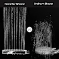 Miniatyrbilde 6 av 8: Dusjhode, høytrykksdusjhode med 6 moduser, kun dusjhode, universelt vannsparende stort dusjhode Silver Shower Head