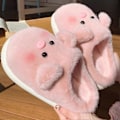Pikkukuva 3 / 5: Piirretty kirahvi-puuvillaiset tossut, talviset sisä- ja ulkotossut naisille F 37