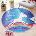 Pikkukuva 1 / 3: Pyöreät Matot Olohuoneeseen Paksumpi Lammasvilla Lattiamattu Pehmeä Pehmeä Piirretty Lastenhuoneen Matot Koristelu Moderni Matto Rainbow 60cm Diameter