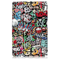 Miniatyrbillede 1 af 5: Læder Smart Tablet Etui Til Lenovo Tab M10 10.1 3. Gen Graffiti