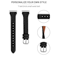 Miniatyrbild 3 av 5: Klockarmband i toppskiktsläder med rombmönster för Fitbit Versa 3/Sense Multicolor Style B