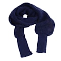Miniatyrbilde 1 av 5: Vinterstrikket pledd med lange ermer for kvinner - Sjalwrap med ermer - Ensfarget heklet genser skjerf - Multifunksjonell poncho kappe halsvarmer Navy Blue