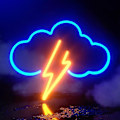 Pikkukuva 1 / 5: Neonkyltti Akryylipilvi Neon Paristo- tai USB-virtalähteellä Neon LED Seinäkoriste Neonkyltti Makuuhuoneeseen