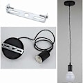 Miniatyrbillede 3 af 5: 10 stk. 95mm Loftlampe Fastgørelsesbeslag Hængende Lampe Tilbehør Loftlampe Baseplade Loftlampe Panel Panel Beslag
