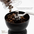 Miniatyrbilde 5 av 7: Håndkvern for kaffe, manuell, justerbar grovhet, keramisk kvern - Kaffebeankvern - Bærbar kaffekvern - Kompakt design for hjemmet, kontoret