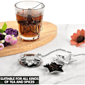Miniatyrbillede 2 af 7: Te-bladinfuser, 304 rustfrit stål te-si, te-infuser mesh te-kuglefilter med kæde til løs te