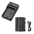 Pikkukuva 2 / 5: NP-F750/ NP-F770 Kameran Akku ja Laturisetti 1 kpl 7,2 V 5200 mAh Suuri Ladattava Akku USB:llä