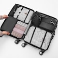 Miniatyrbild 2 av 6: Resväska Packningskuber, Multifunktion 9st/set Bagagearrangör Vattentät Kompressionsresväska Essential Bag