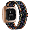 Pikkukuva 1 / 5: Joustava kudottu lenkkiremmi Fitbit Versa 3 2:lle, Versa Lite -remmi, säädettävä nylonurheilukelloremmi Fitbit Sense -kellolle Bohemian Purple For Versa a little