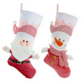 Miniatyrbillede 4 af 5: 2 Julepynt Gavepose Tredimensionel Gavepose Pink Goodie Bag Jule Strømpe 53 * 27 * 21 cm