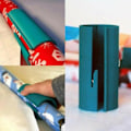 Miniatyrbild 4 av 5: Liten tomte skär glidande presentpapper rulle skärare gör det enkelt och roligt kit vitt White