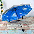 Miniatyrbild 4 av 5: Anti-UV Solskydd Regn Vindskydd Parasoll Himmel Moln 3 Vikbart Parasoll
