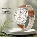 Miniatyrbillede 3 af 5: 18MM Læder Nylon Rem Til Huawei Watch GT 5 Pro 42m GT 5 41mm GT 4 41mm GT 3 42mm Kvinder Komposit Multicolor Black