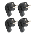 Miniatyrbillede 3 af 8: 4 stk. EU 4,8 mm til IEC320 C13 konverter 90 graders strøm til bærbar strøm EU-stik 100-250V