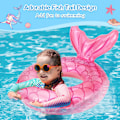 Miniatyrbild 2 av 7: Uppblåsbar badring, simring söt pool flytring dekorationer simringar utomhus pool strand vatten flyter festtillbehör barn flytvästar