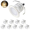 Pikkukuva 1 / 5: 10 kpl Ulko-Uppoasennettavia LED-Spoteja, IP67 Vedenkestävä, Lämmin Valkoinen 3000k Valo, 32mm 0.6w DC12v