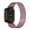 Pikkukuva 2 / 5: Xiaomi Redmi Watch 2 Lite -kellolle Milanese-magneettinen ranneke ja kellokotelo, vaaleanpunainen