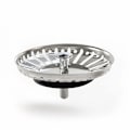 Miniatyrbillede 1 af 5: 2 stk. Vaskesi/Vaskprop Vaskprop Hul Køkken/Badeværelse Si Diameter 84mm med Kugleende, Rustfrit Stål
