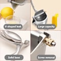 Miniatyrbild 5 av 5: Manuell Citruspress, Handdriven Saftpress, Robust Aluminiumlegering - (1st)