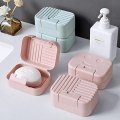 Miniatyrbilde 4 av 5: Såpekopp med lokk, 2 stk såpekopper, såpedispenser for reise, bærbar dusjsåpedispenser Perfekt for bad, reiser, camping (rosa, blå)