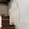 Miniatyrbild 3 av 5: Makramé Lampskärm Hängande Pendellampa Skydd Modernt Bohemiskt