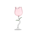 Pikkukuva 1 / 5: Ruusunmuotoiset Kupit Juomille Juhliin, Hääihin, Ystävänpäivään - Kestävä Lahja, Luova Läpinäkyvä Vihreä Pinkki Viinilasi Pink 280ml
