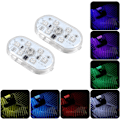 Pikkukuva 1 / 5: Auton LED-sisävalot, jalkatilan valot auton sisätilojen tunnelmavalaistukseen, USB-ladattavat langattomat kosketusvalot autoon tavaratilaan 7 Colors