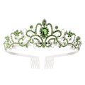 Pikkukuva 1 / 5: Kristalliriipus Kruunu Kampaus Kruunu Tiara Green