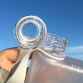 Miniatyrbild 5 av 5: Platt Vattenflaska, 380ML Bärbar Slank Vattenflaska, Transparent Fyrkantig Sport Vattenflaska för Skol Aktivitet Utomhus Gym