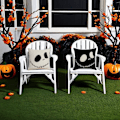 Miniatyrbild 5 av 5: Nightmare Before Christmas Bomullslinne Kvadratisk Kuddfodral Dekorativ Kuddfodral Kuddeöverdrag för Soffa 18\"X18\" Halloween Sängöverkast